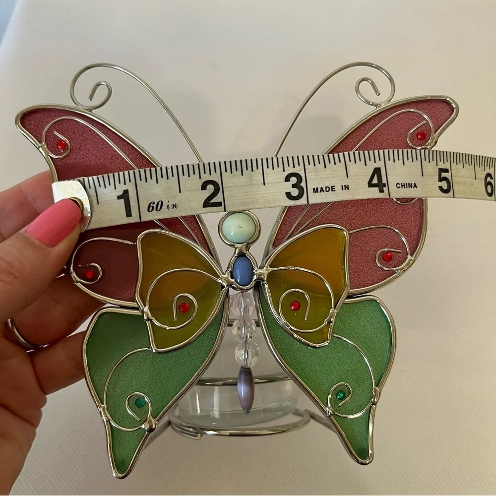 Stained Glass Butterfly Votive Candle Holder